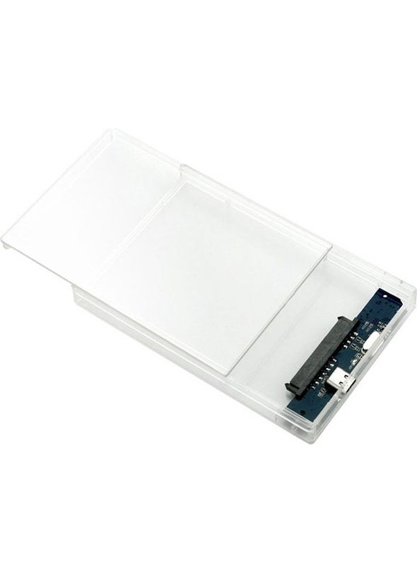 Techmaster Tme 2.5" USB 2.0 Sata SSD Harddisk HDD External Box Transparent DD-115T  - Image 1