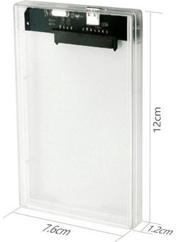 Techmaster Tme 2.5" USB 2.0 Sata SSD Harddisk HDD External Box Transparent DD-115T  - Image 2