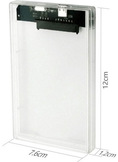 Techmaster Tme 2.5" USB 2.0 Sata SSD Harddisk HDD External Box Transparent DD-115T  - Image 2