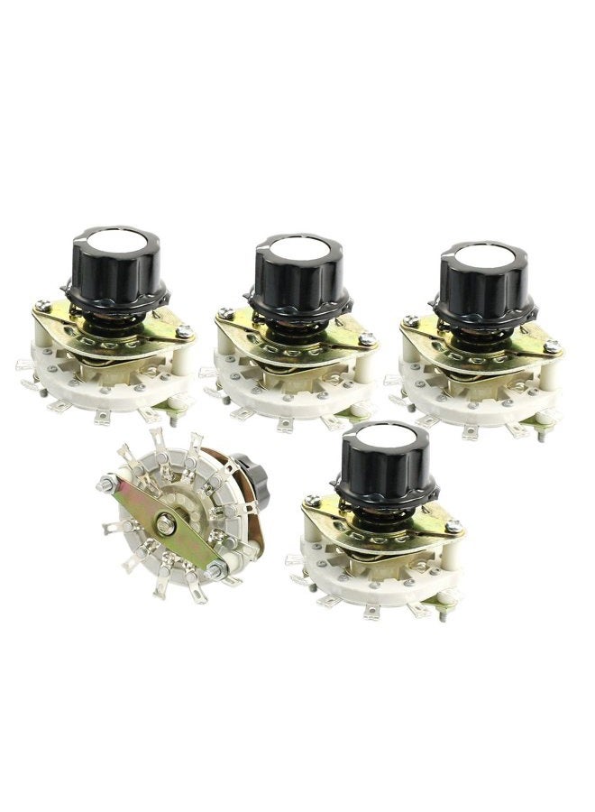 uxcell sourcingmap 6mm Knurled Shaft 12Pin 1-Pole 11-Position Select Rotary Switch 5 Pcs - Image 1