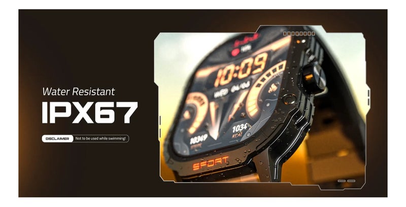 Ronin R-013 Luxe Smart Watch - 2.01 inch AMOLED AOD Display - 550 Nits - Bluetooth Calling - Heart Rate SpO2 Sleep Tracking - IP67 - Stainless Steel - Silicone + Chain Straps - 4 Day Battery - Black - Image 4