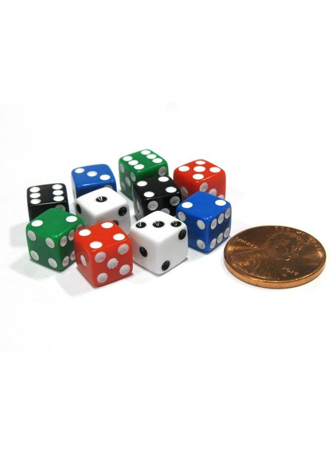 Koplow Games Set Of 10 8Mm Sixsided D6 Small Squareedge Dice Assortment Of Five Colors - Image 4