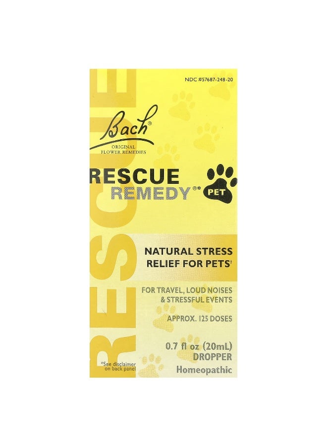 Bach باخ، علاج الإنقاذ® للحيوانات الأليفة، تخفيف التوتر الطبيعي للحيوانات الأليفة، 0.7 أونصة سائلة (20 مل) - Image 2