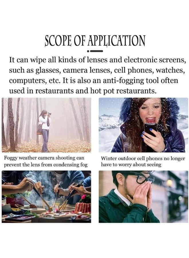 IMPORTED Glasses Cleaning Wipes, Pre-Moistened Lens Wipes, Suitable for Cleaning Glasses, Sunglasses, Cameras, Mobile Phones, Screens and Precision Surface Screens, Individually Packaged (200 Pieces) - Image 5