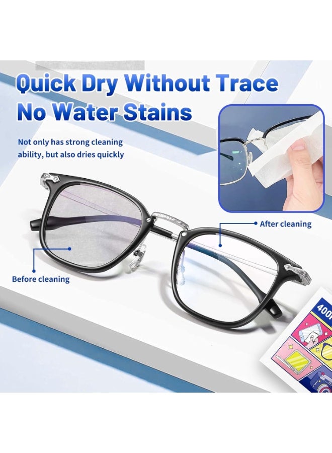 IMPORTED Glasses Cleaning Wipes, Pre-Moistened Lens Wipes, Suitable for Cleaning Glasses, Sunglasses, Cameras, Mobile Phones, Screens and Precision Surface Screens, Individually Packaged (200 Pieces) - Image 4