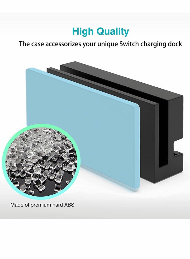 SYOSI Dock Cover, Anti Scratch, Custom Faceplate Cover, for Nintendo Switch Charging Dock, for Switch Host Base Case, Hard Pc Slim Shell Anti-scratch, No Screwdriver Installation, for Switch Dock (Blue) - Image 4