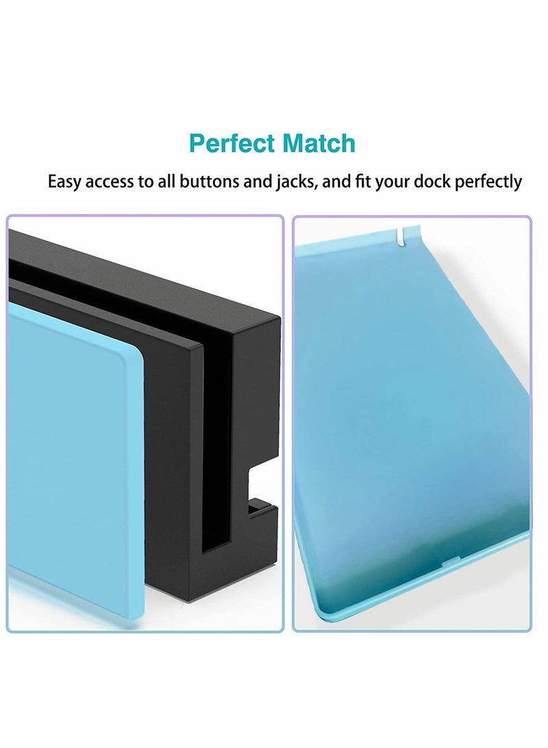 SYOSI Dock Cover, Anti Scratch, Custom Faceplate Cover, for Nintendo Switch Charging Dock, for Switch Host Base Case, Hard Pc Slim Shell Anti-scratch, No Screwdriver Installation, for Switch Dock (Blue) - Image 3