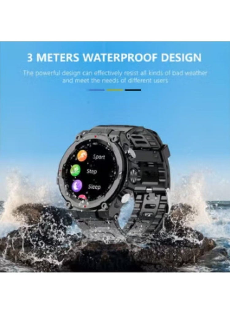 Men's Fully Intelligent Bluetooth Calling Watch, Answering Phone Watch, Heart Rate Monitor, Fitness Waterproof Intelligent Reminder Selfie, Sleep Monitoring, Replaceable Watch Strap - Image 3
