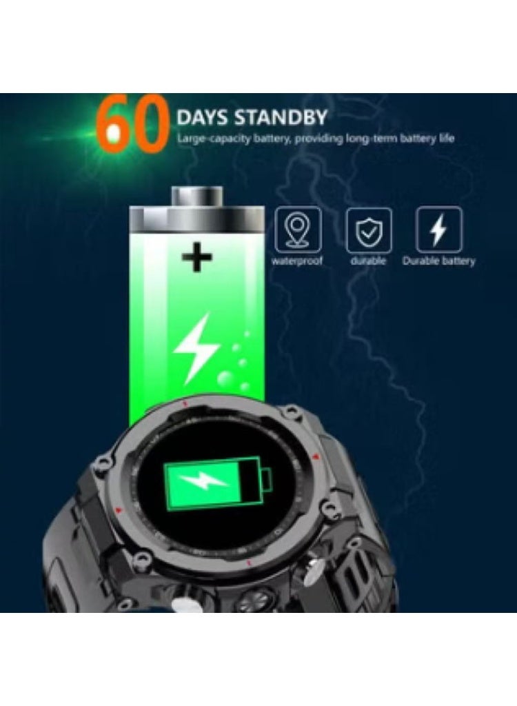 Men's Fully Intelligent Bluetooth Calling Watch, Answering Phone Watch, Heart Rate Monitor, Fitness Waterproof Intelligent Reminder Selfie, Sleep Monitoring, Replaceable Watch Strap - Image 4