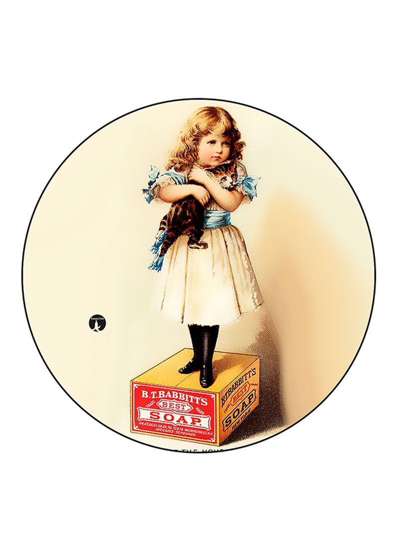 RKN Vintage Art Printed Fridge Magnet  Multicolour - Image 1