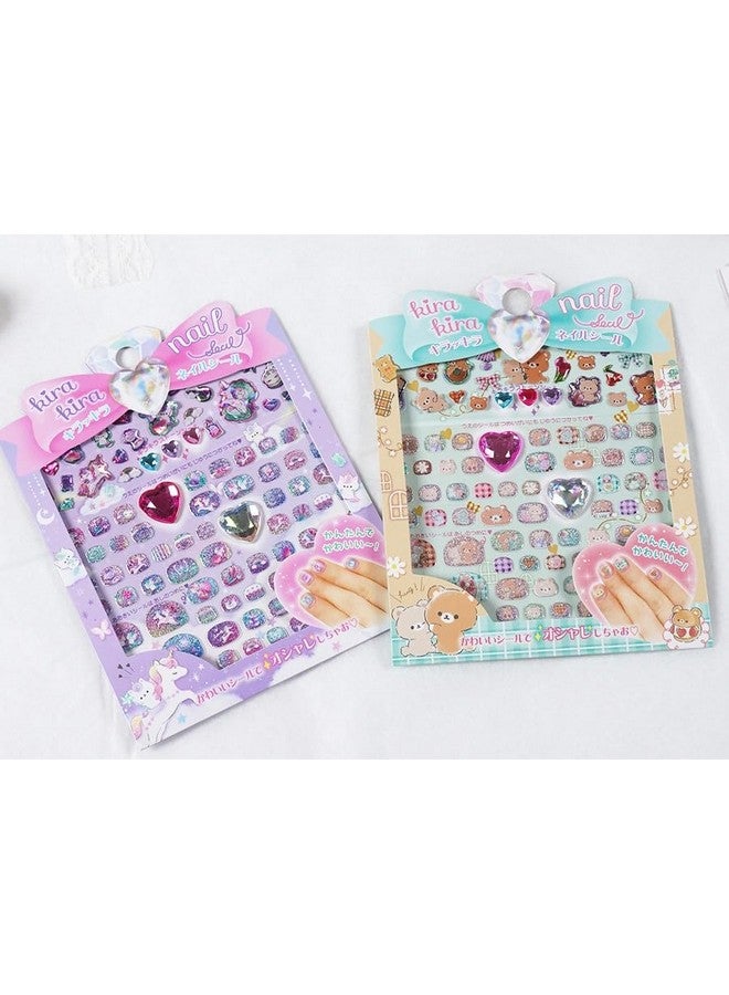 TEMSON Nail Stickers for Nail Art - 4 Sheets Self Adhesive DIY Nail Art Decoration, Nail Decorations Fashion Accessories for Girls, Mobile Backcover Sticker ForGirls(SL-AQN)(Pack of 4 Sheets) - Image 5