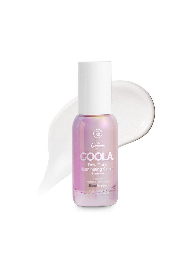 COOLA Organic Dew Good Illuminating Probiotic Serum with SPF 30, Dermatologist Tested Sunscreen with Plant-Derived BlueScreen Digital De-Stress Technology, 1.15 Fl Oz - Image 1