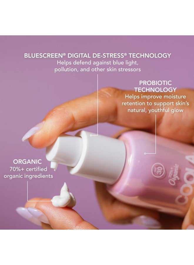 COOLA Organic Dew Good Illuminating Probiotic Serum with SPF 30, Dermatologist Tested Sunscreen with Plant-Derived BlueScreen Digital De-Stress Technology, 1.15 Fl Oz - Image 2