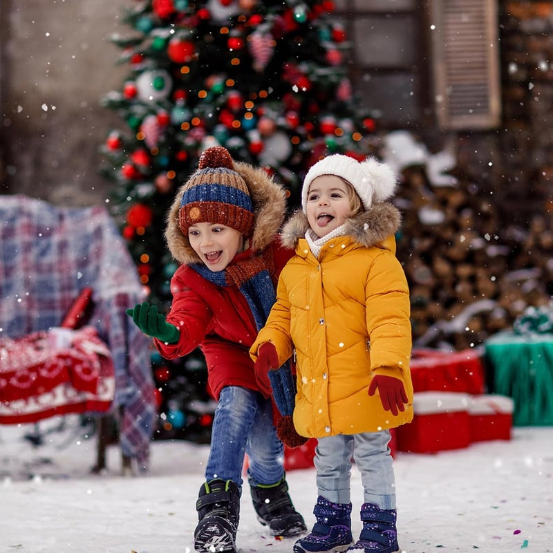 ONESING 3-24 Pairs Winter Knit Gloves for Kids - White Finger Gloves for Boys and Girls - Image 4