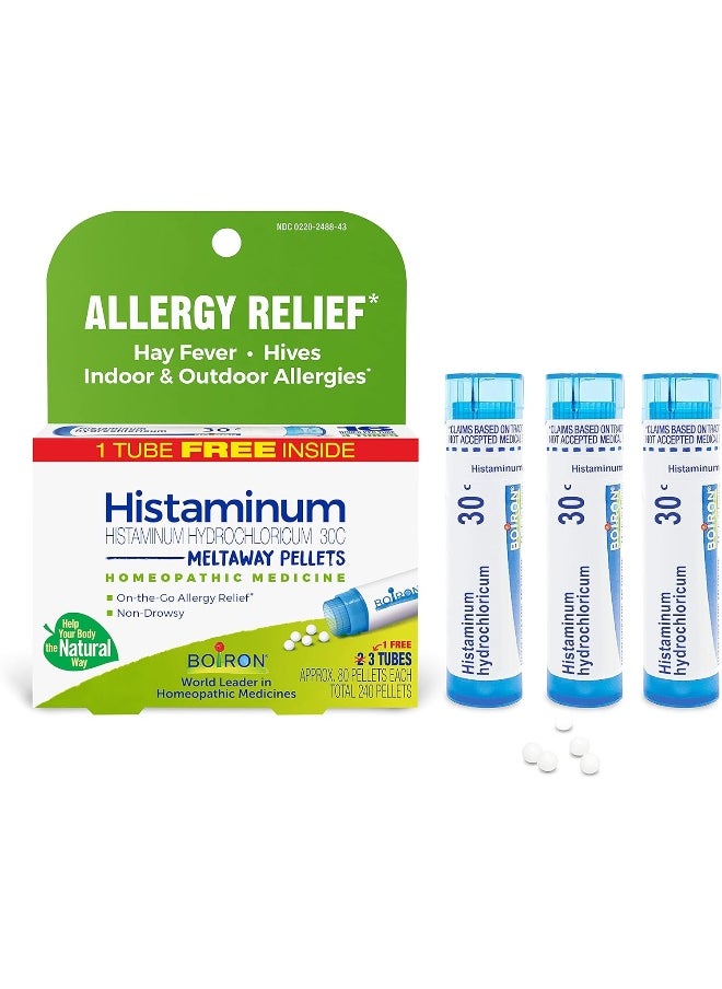 Boiron Histaminum Hydrochloricum 30C Homeopathic Medicine For Allergy Relief  (Pack Of 3 80-Pellet Tubes)  - Image 1