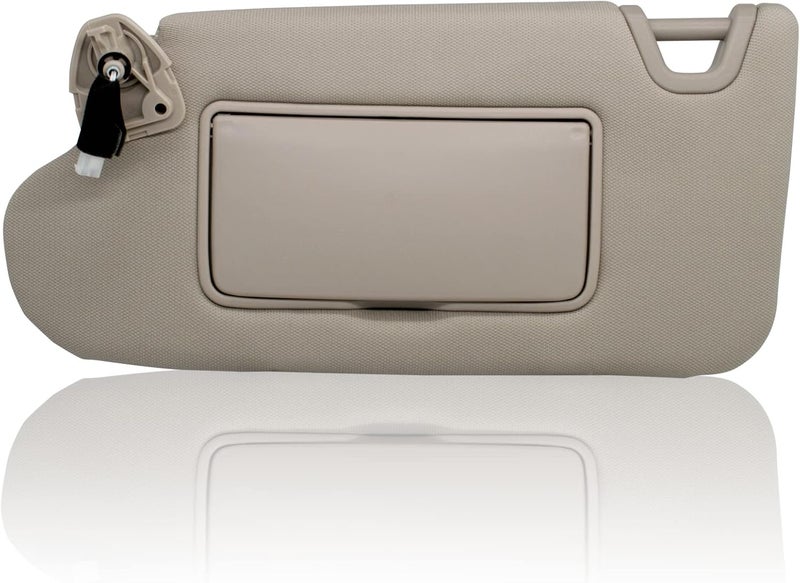 Solid anti-deform Left Driver Side Sun Visor Compatible with Nissan Altima 2013 2014 2015 2016 2017 2018 with Light Switch 96401-3TA2A Beige Consistent single item quality - Image 1