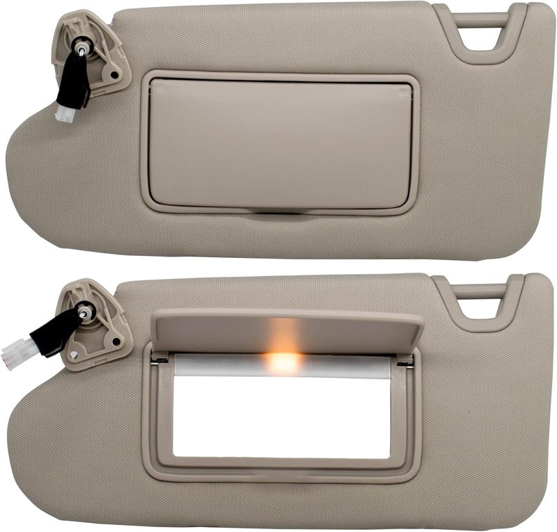 Solid anti-deform Left Driver Side Sun Visor Compatible with Nissan Altima 2013 2014 2015 2016 2017 2018 with Light Switch 96401-3TA2A Beige Consistent single item quality - Image 5