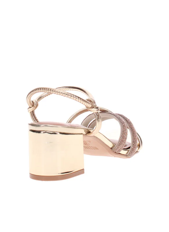 VIZZANO Mid Heels Sandals for Women – Sling Back Heel Sandals for Girls with Ankle Strap
