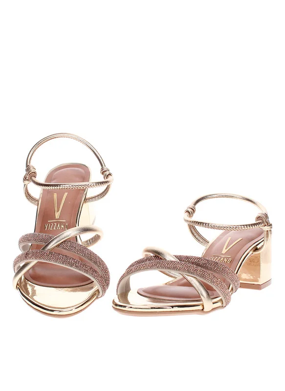 VIZZANO Mid Heels Sandals for Women – Sling Back Heel Sandals for Girls with Ankle Strap