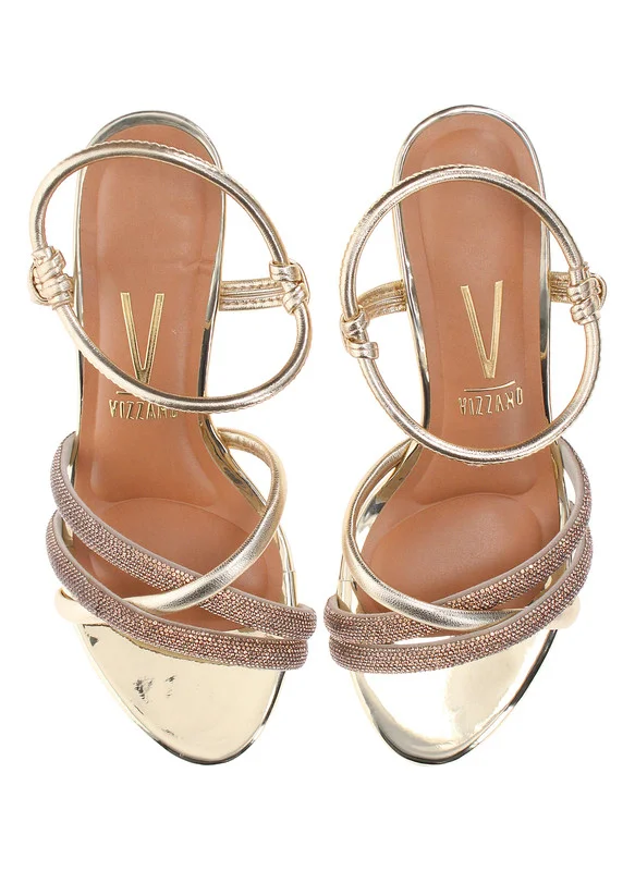 VIZZANO Mid Heels Sandals for Women – Sling Back Heel Sandals for Girls with Ankle Strap