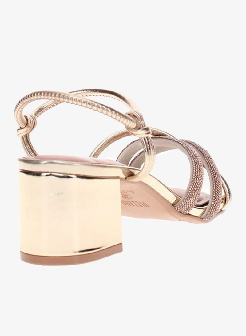 VIZZANO Mid Heels Sandals for Women – Sling Back Heel Sandals for Girls with Ankle Strap