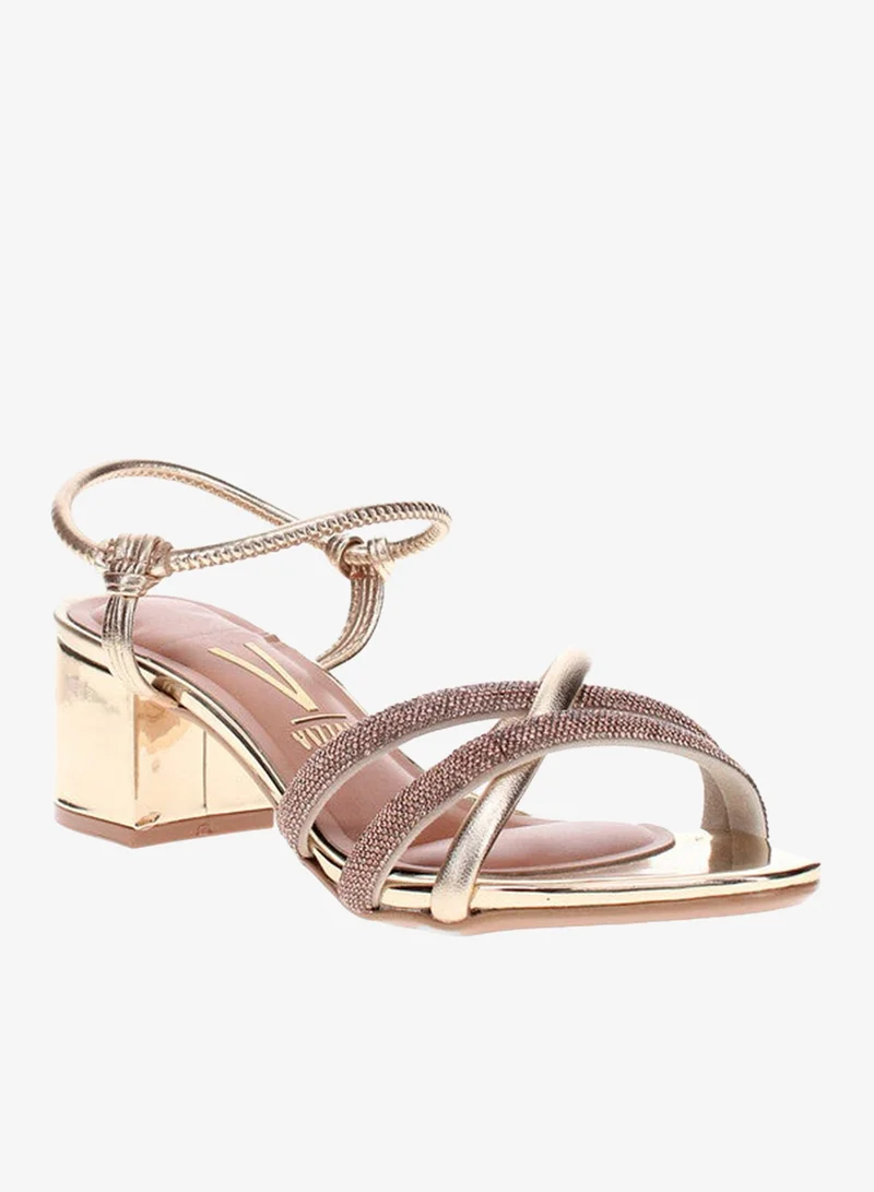 فيزانو صنادل بكعب متوسط للنساء - صنادل بكعب مفتوح من الخلف للبنات مع رباط للكاحل