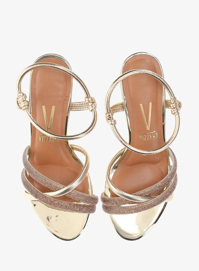 VIZZANO Mid Heels Sandals for Women – Sling Back Heel Sandals for Girls with Ankle Strap