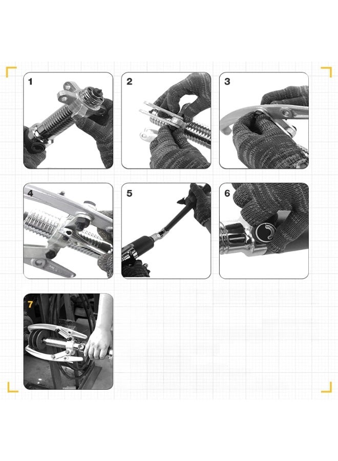 Generic Hydraulic Gear Puller, 5 Ton Hydraulic Puller Kit Bearing Puller with Case 2 or 3 Jaws Bearing Hub Separator Hydraulic Puller Separator Tool for Pulling Hubs, Bearings, Gears  - Image 5
