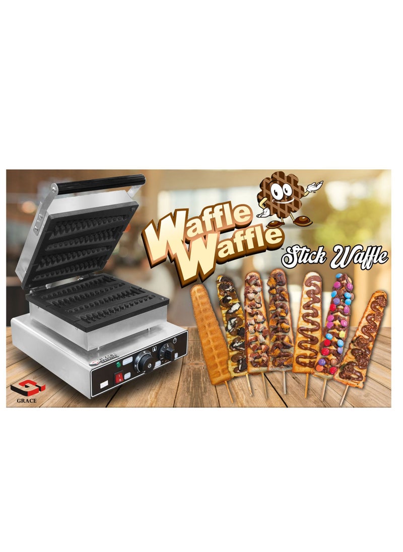 Grace - Commercial Pine Shape Waffle Stick Maker Lolly Waffle Machine - Image 1