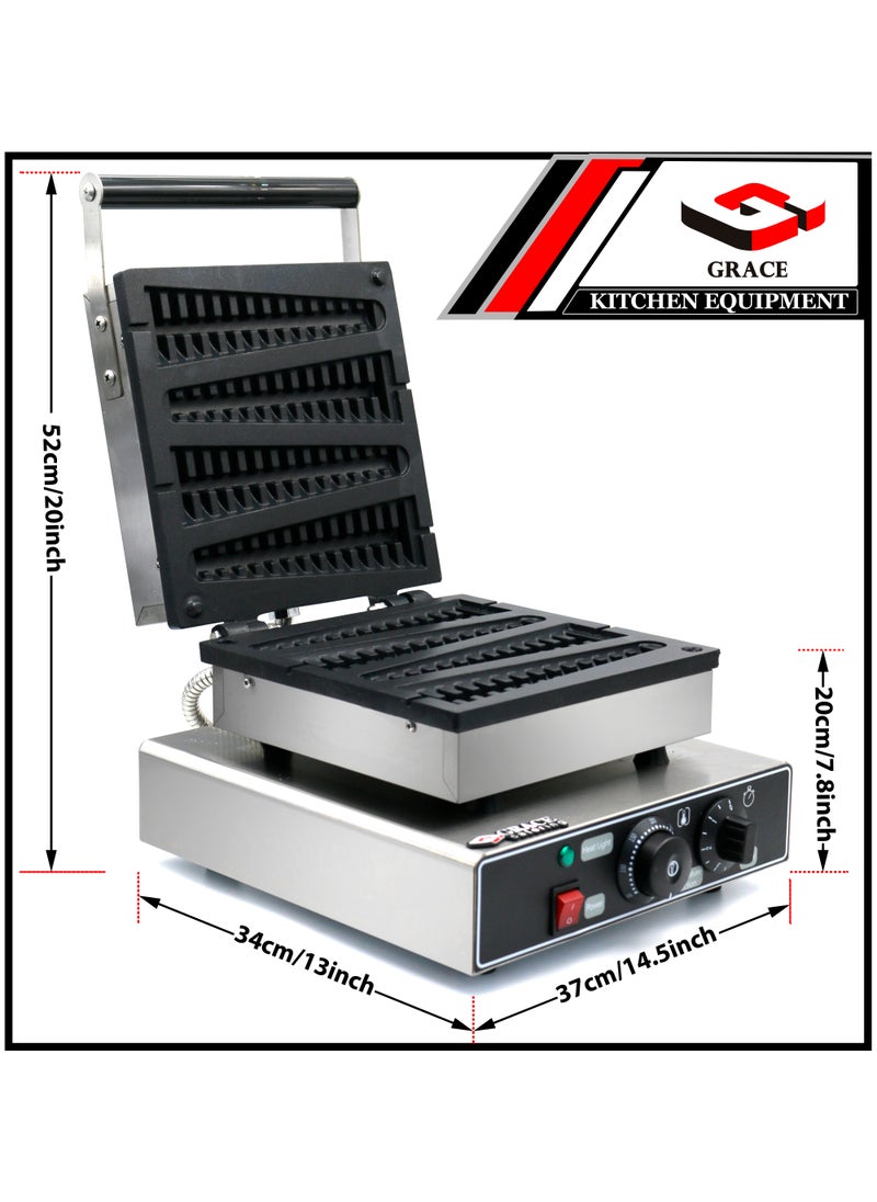 Grace - Commercial Pine Shape Waffle Stick Maker Lolly Waffle Machine - Image 1