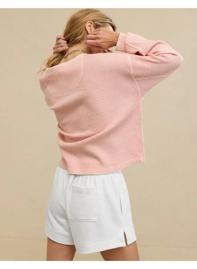 Aerie Waffle Henley Regular Fit Shirt