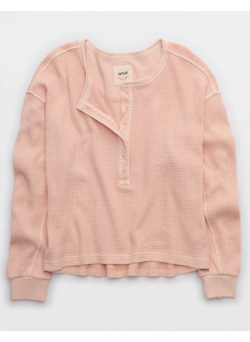 Aerie Waffle Henley Regular Fit Shirt