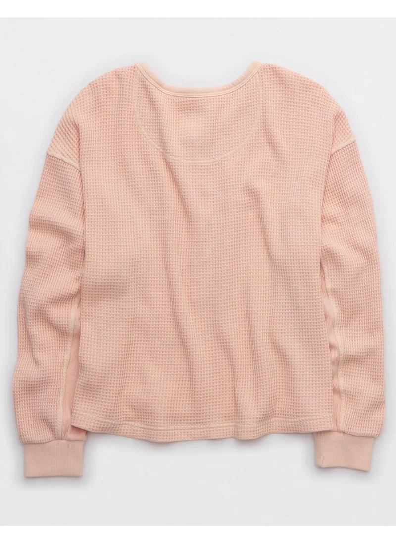 Aerie Waffle Henley Regular Fit Shirt