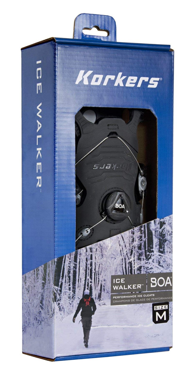 Korkers Ice Walker Black/Grey Taction Cleats, OA9100BKGY, Medium - Image 3
