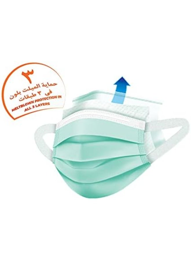 Premium Surgical Face Masks with Ultra-Soft Elastic Ear Loops - High Filtration 3-Ply Protective Masks - Breathable and Comfortable Daily Protection - 50 Pieces - Image 3