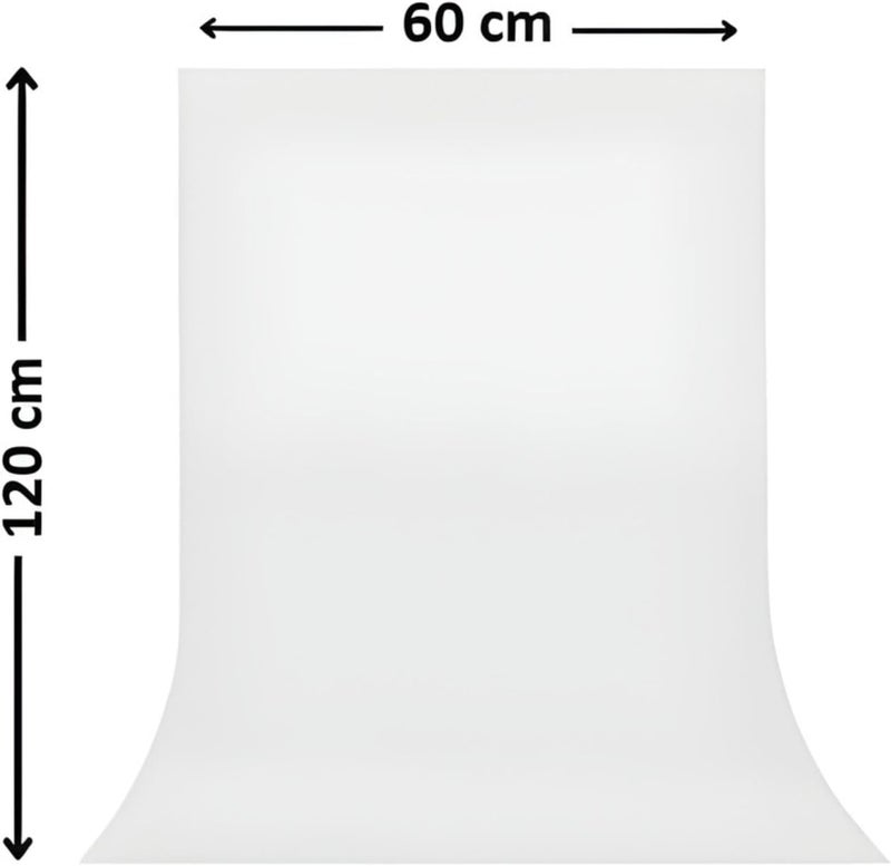 Smiledrive Photography Background Sheets, 60 x 120 cm, Grey & White | Waterproof, Wrinklefree, PVC Material - Image 3