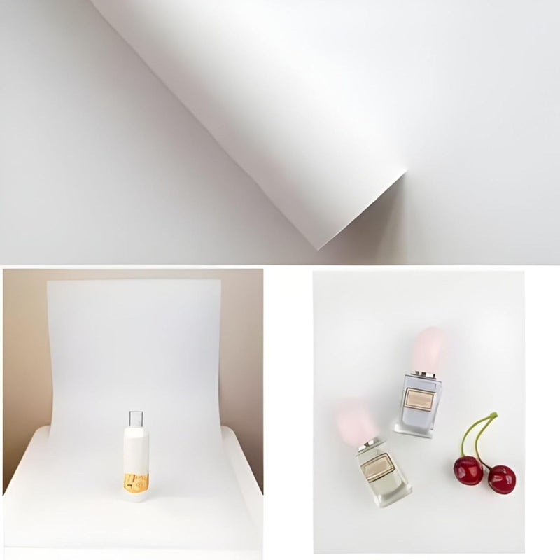 Smiledrive Photography Background Sheets, 60 x 120 cm, Grey & White | Waterproof, Wrinklefree, PVC Material - Image 5