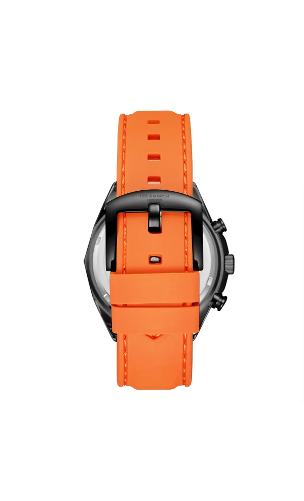 Lee Cooper LEE COOPER LC07990.068 Men's Multi Function Display Watch & Silicone Strap Orange