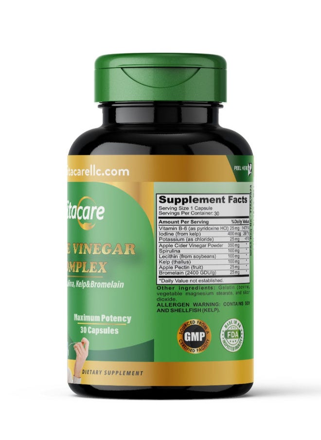 Vitacare - 30 Capsule Apple Vinegar Complex - Image 1