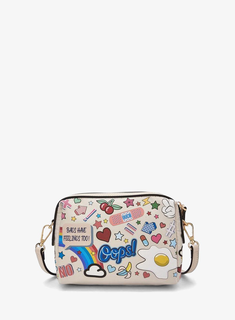 MISSY Graphic Print Crossbody Bag With Zip Closure - Image 5