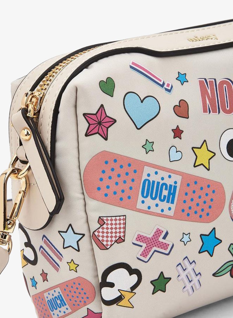MISSY Graphic Print Crossbody Bag With Zip Closure - Image 4