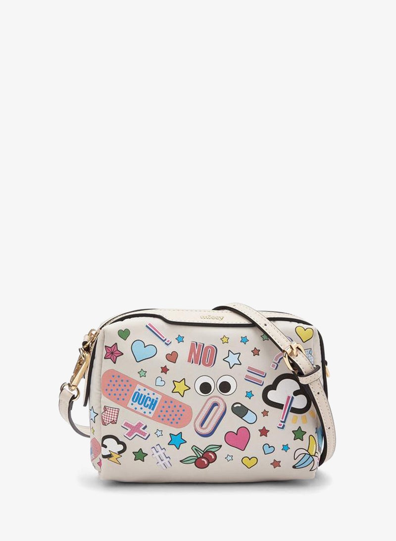 MISSY Graphic Print Crossbody Bag With Zip Closure - Image 1