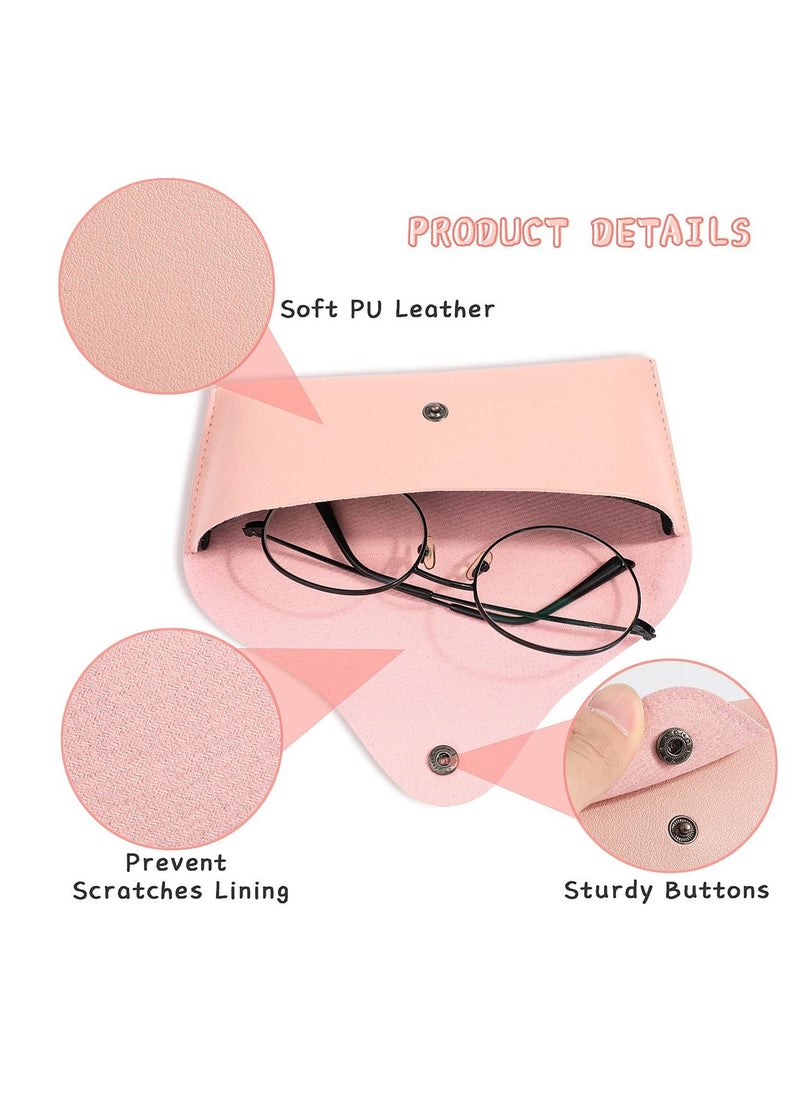 SYOSI - PU Leather Eyeglass Cases, Portable Travel Pouches for Sunglasses and Eyeglasses, 2 Pack - Image 1