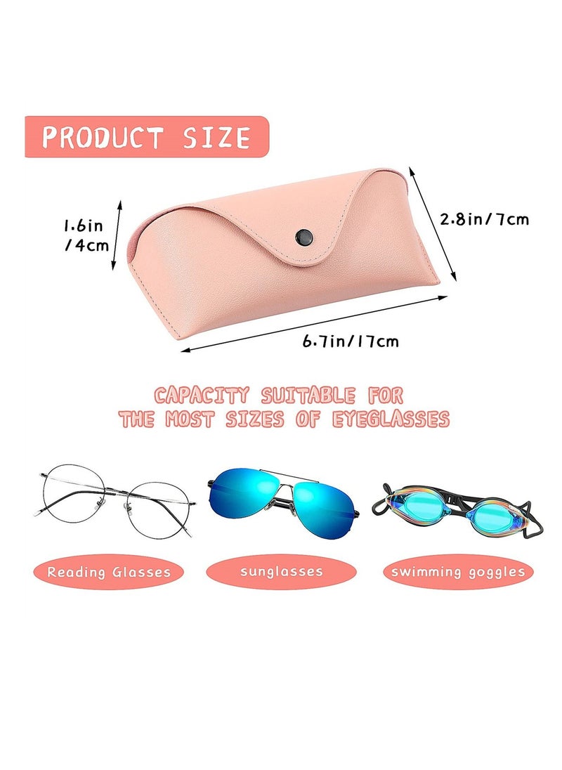 SYOSI - PU Leather Eyeglass Cases, Portable Travel Pouches for Sunglasses and Eyeglasses, 2 Pack - Image 1