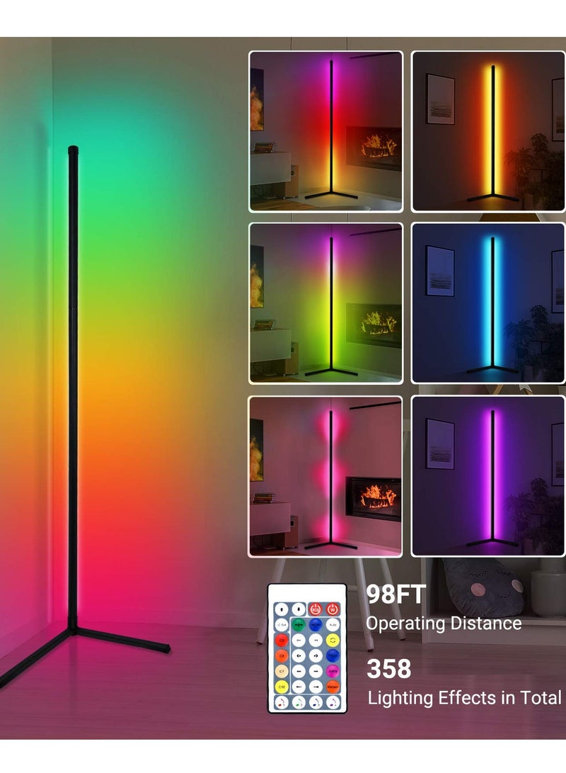 مصباح زاوية ذكي بتدرج RGB - ضوء LED ملون قابل للتحكم عن بُعد للغرفة المعيشية وغرفة النوم والألعاب - Image 1