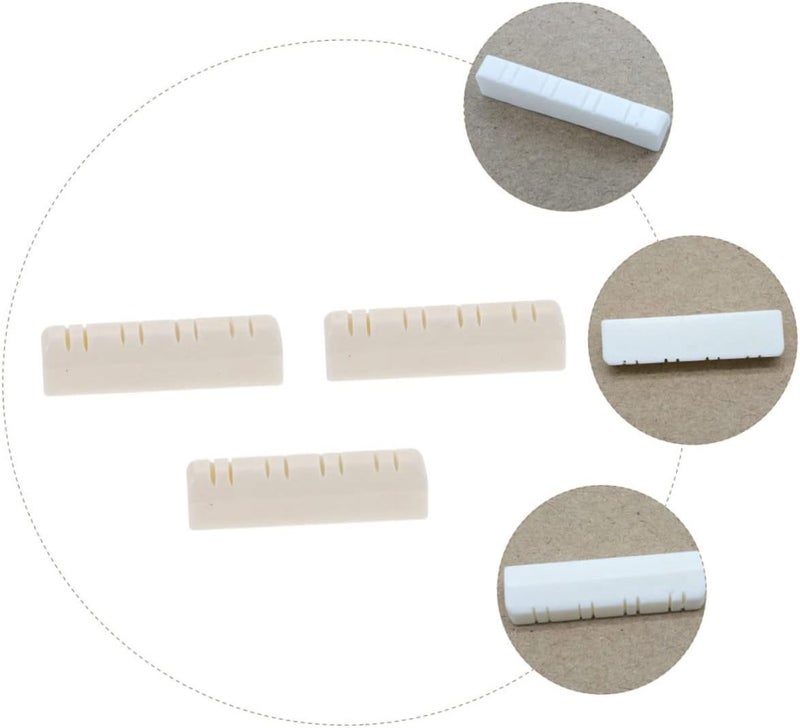 YARNOW 3Pcs Durable Mandolin Bone Nuts for Clearer Melodies String Locks Lightweight Wear Resistant Mandolin Accessories for Musicians - Image 4