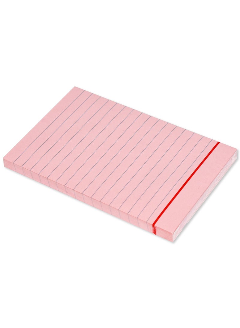 FIS Sticky Note Pad, 4X6 inches, Pack of 6, Ruled Pastel Pink -FSPO4X6RPPI - Image 3