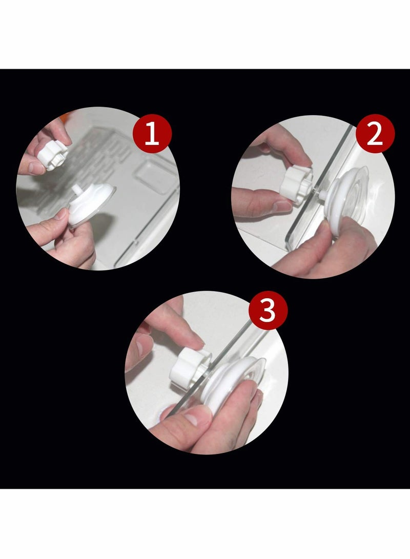 KASTWAVE Turtle Tank Platform, Turtle Basking Platform Aquarium Animal Transparent Sink Wharf for Small Pet Sun Bathing Resting, Reptile Habitat, Climbing Shelf Floating Decor with Sucker Cap - Image 3