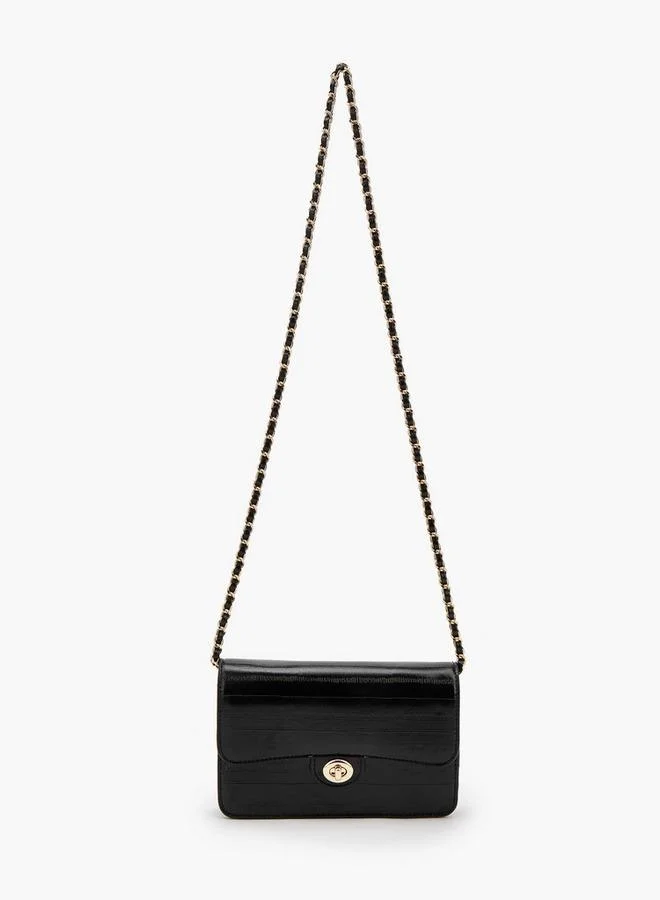 فلورا بيلا من شو إكسبرس Textured Crossbody Bag With Chain Strap