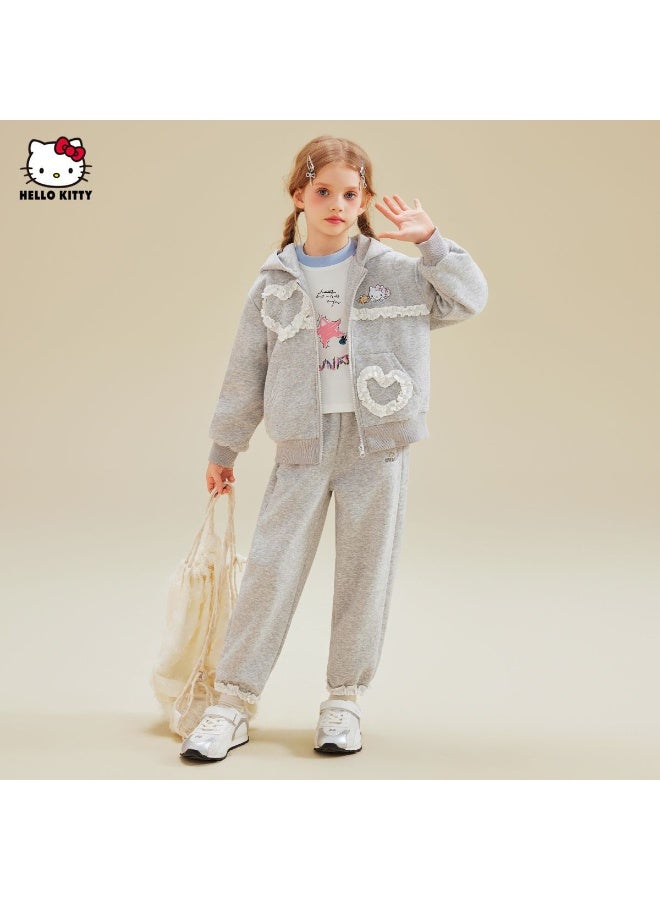 هالو كيتي مرحبا كيتي الأطفال دعوى الفتيات جديد الربيع والخريف كبير الأطفال الطفل الرياضة دعوى ملابس الأطفال - Image 2